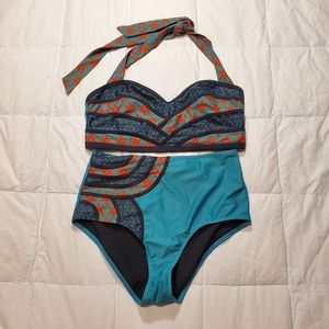 Modcloth Geena 2 piece bikini swim suit large
